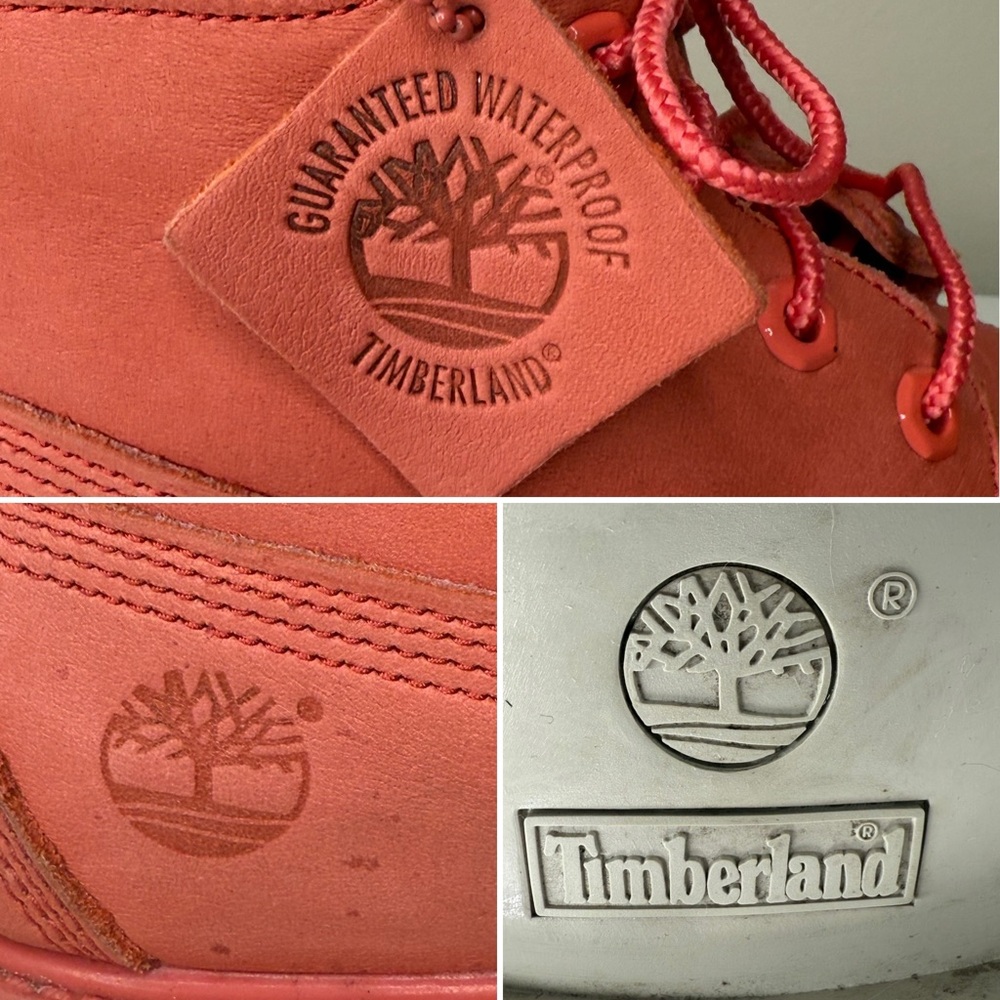 Timberland Women’s Premium Waterproof Boots Hiking Pink Leather PrimaLoft Size 9 - Picture 9 of 14